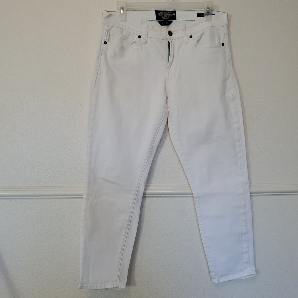 Lucky Brand Jeans Size 8/29 Sofia Capri 25 In. Inseam Great Jeans White Cotton